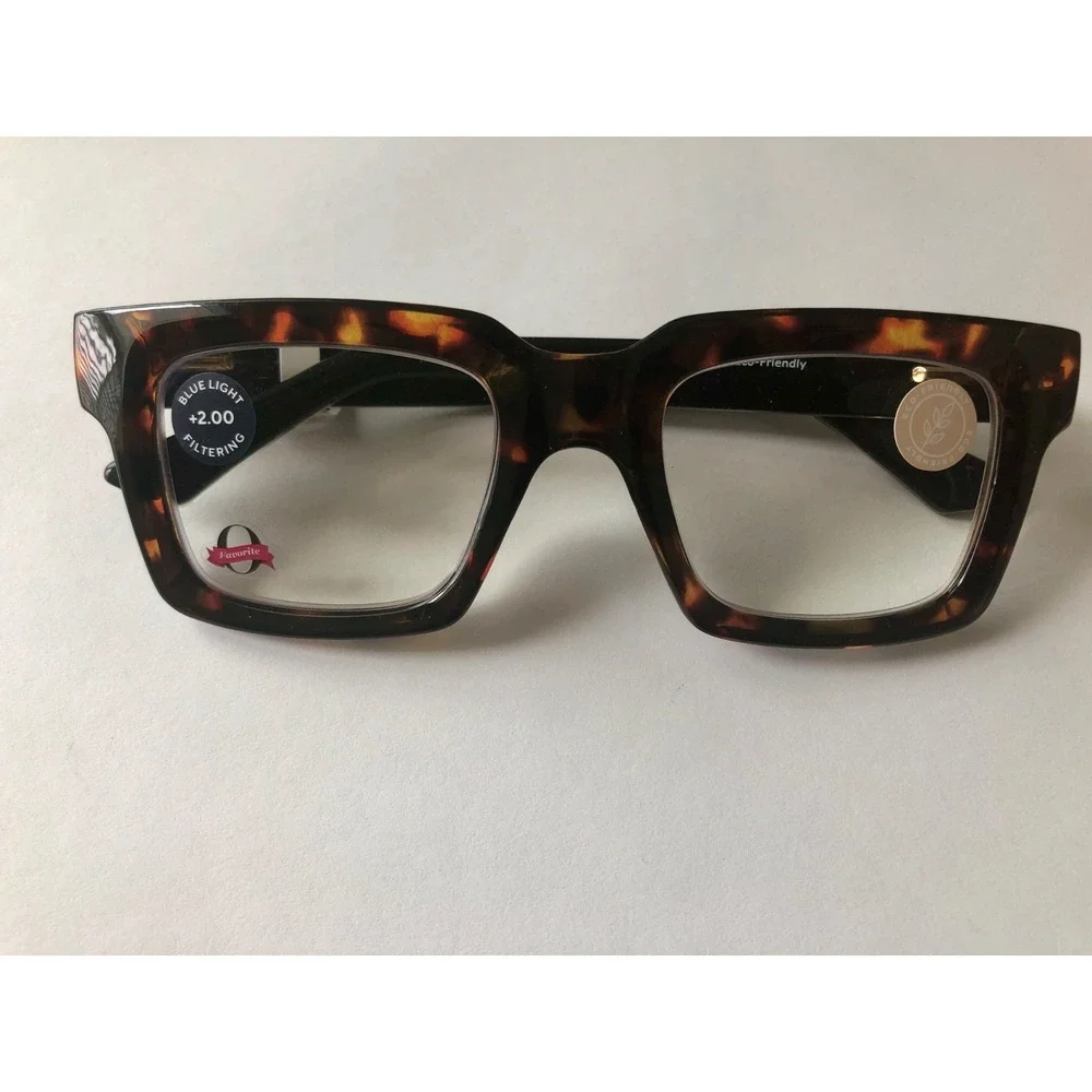 New Spotlight Tortoise & Black Oprah's Favorite Peepers Reading Glasses +2.00